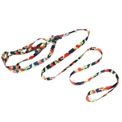 China Viable Wholesale Printed Leash Set Chained Dog Pet Leash Set Nylon Material Dog Leash for sale