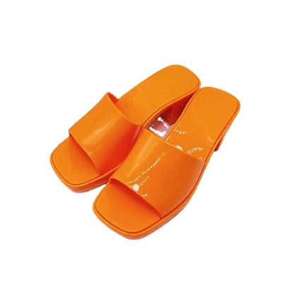 China 2022Luxury Jelly Sandal Fashion Women Outdoor Rubber Sandal Slide Breathable Slipper PVC High Heel Slipper Women Shoes Sandals for sale