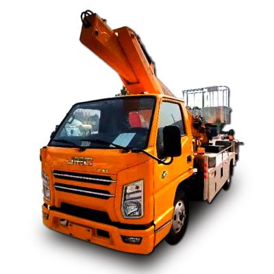 China Street Light Maintenance aerial work platform truck for Africa 23M 27M diesel Aerial Truck folding manlift telescopic boom bucket optional for sale