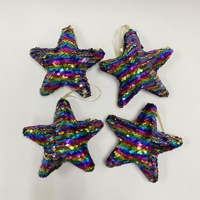 China Color Decorative Hanging Glitter Star Foam Christmas Tree Foam Christmas Decorations Amazon Hit Lovely Personality for sale