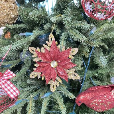 China Free Sample Christmas Ornaments Tree Hanging Decoration Crafts Snowflake String Christmas Tree Hanging Pendant for sale