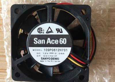 China 109P0612H701 60x15mm 12V Tachometer Sanyo Denki DC Motor Fan for sale