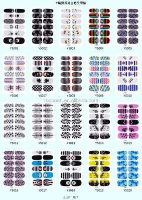 China Wholesale Nail Art Stickers Y Series-92x58mm NAIL WRAPS STICKERS Full Self Adhesive Nail Foils Decoration Art Decals for sale