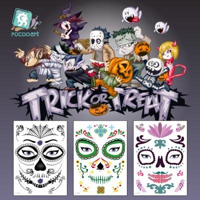 China 2018 New Arrivals Temporary Fashion Face Temporary Halloween Tattoos A5 Sheet for sale