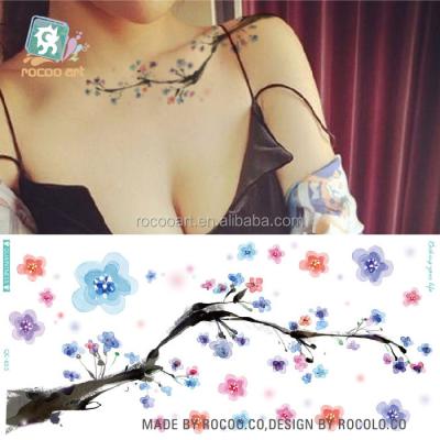 China QC-655 Temporary Tattoo Designs Women/Blossom Tree Temporary Tattoo Sticker New Tribal Tattoo Sticker Charm for sale