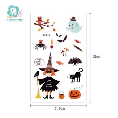 China Small Temporary Pumpkin Skull Halloween Cartoon Customs Tattoo Sticker For Kids Children for sale