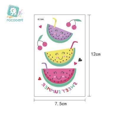 China Temporary Sticker Cherry Apple Pattern Tattoo Cartoon Temporary Waterproof Fruit Tattoos Design For Kids for sale