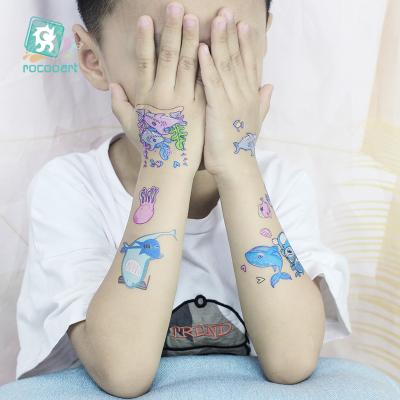 China Temporary Perfect Birthday Gifts For Ocean Parties Cartoon Shark Themed Tattoo Stickers For Kids for sale