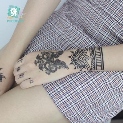 China New Temporary Women Men Waterproof Back Tattoo Sticker Designs India Foot Flower Rose Fake Tattoo Hand Arm Tattoo Sticker for sale