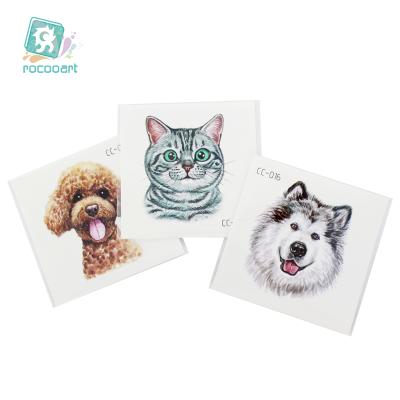 China Temporary waterproof cute cartoon animal tattoo stickers with cat rabbit dog tatoo designs temporary tatoo removal for sale