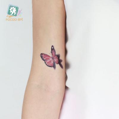 China OEM Temporary High Quality Waterproof Colorful Butterflies Ink Cute Temporary Tattoo Sticker 3d Tattoos for sale