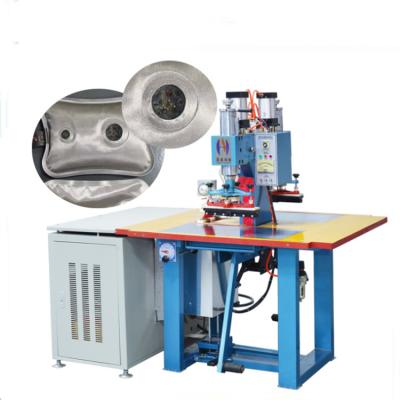 China Spark Protection Blocking Prevention Device 5KW Double Head High Frequency Leather Embossing Welding Machine for sale