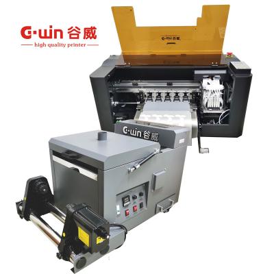 China Hotels PET Film A3 Double Heads XP600 DTF Printing Machine With Flip Powder Machine For Fabric T-shirts Printing for sale