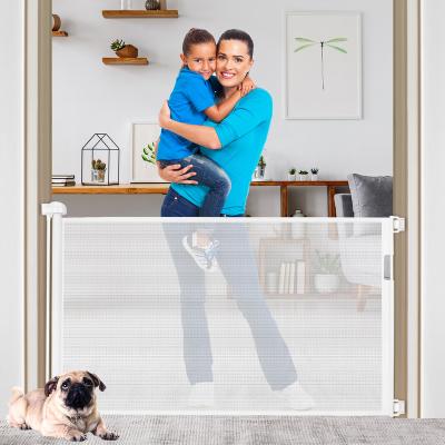 China Baby Movable Retractable Pocket Gate Customize Detachable Portable Stair Gate Indoor Soft Safety Room Child Size Room Safety Guardrail Pet Detachable for sale