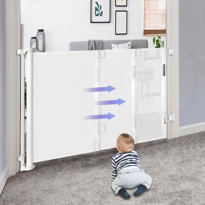 China Custom Universal Detachable Portable Door Child Height Door Baby Safety Indoor Soft Movable Door Adjustable Retractable Retractable Pet Movable for sale