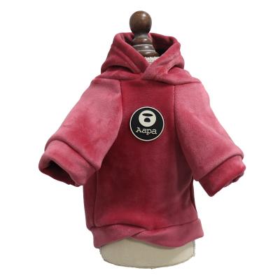 China New velvet gold fashion dog hoodie pet clothing street sweatshirt sportswear suit for sale