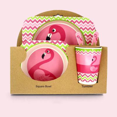 China Degradable animal bamboo fiber picture healthy tableware children's tableware cartoon restaurant gift eco-friendly for sale