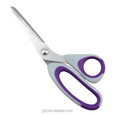 China 8 Inch Plating Stainless Steel Handle Household Titanium Rubber Plastic Scissors for sale