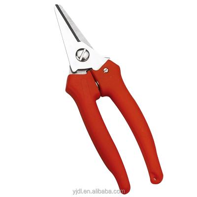 China High Quality 6 Inch Plastic Handle Pruning Garden Grape Scissors Anti-Slip Handle for sale