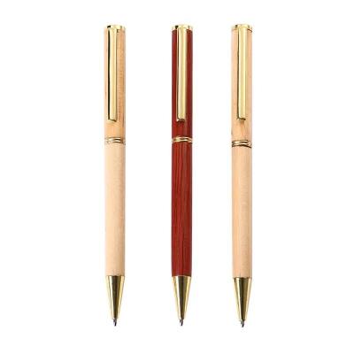 China office & Wholesale Wood Roller Pen Pen High Quality School Tip Custom Logo Mounted / Maple Wood Ballpoint Pen for sale