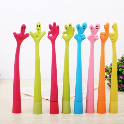 China office & School Pen School Stationery Finger Shaped Pen Ballpoint Pen Bending Pen Hand Funny Cute Ballpoint Pen for sale