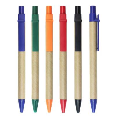 China office & Custom Neutral Ink Pen Recycled School Wrapping Paper Gel Pen Eco-Friendly Logo Stationery for sale