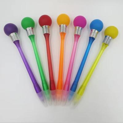 China office & School Pen Factory Wholesale Price LED Bulb Vibrating Plastic Light Ballpoint Pen 2 In 1 Light Pencils for sale