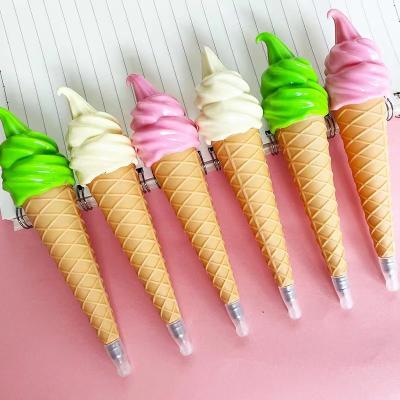 China office & School Pen Cute Ice Cream Shaped Pen Plastic Tip For Kids And Cheap Return Promotional Gift for sale