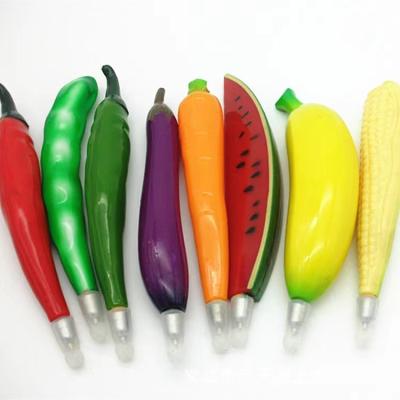 China office & School Pen Hot sale promotional wholesale vegetable ball pen fruit shaped fancy plastic greenbean pen for gift for sale