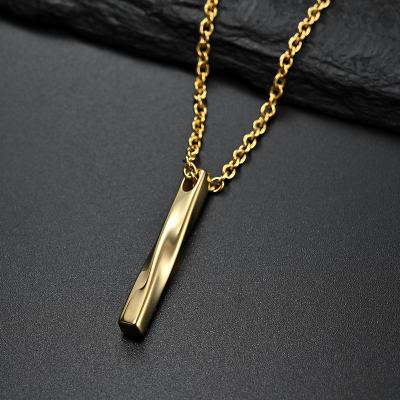 China TRENDY Stainless Steel Hip Hop Necklace Jewelry Fine Ins Style Simple Corkscrew Spin Mobius Pendant Necklace for sale