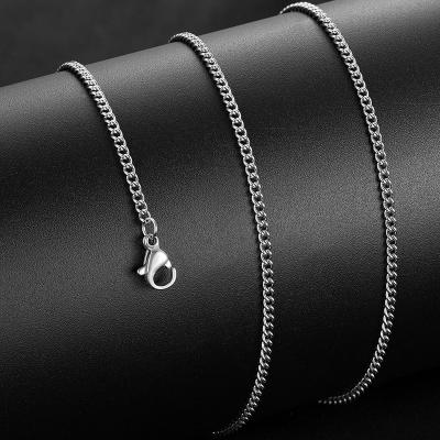 China TRENDY Shiny Jwewlry 2.3mm 3mm 4mm  18k Gold Plated Silver plated Stainless Steel Jewelry Wholesale Lateral chain Necklace for sale