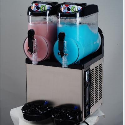 China Snack shop 10 liters with two shots r134a freon commercial slush machine price for sale