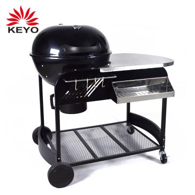 China Easily Assembled KEYO Kettle Grills Cart Cart Stainless Steel Charcoal Grill Designs for sale