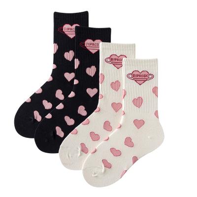 China Trend white letter love fashion summer breathable socks jk spring socks female female socks for sale