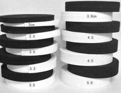 China 2 inch wide 1/2 1 1.2 1.5 black knitted elastic white elastic band for sale