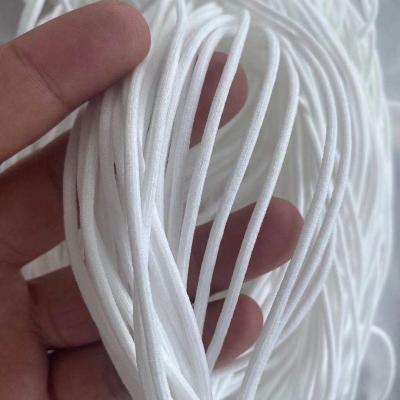 China High Quality Elastic White Color Rope Ear Loop 3Mm Flat Degradable Ear Loop For Sale for sale