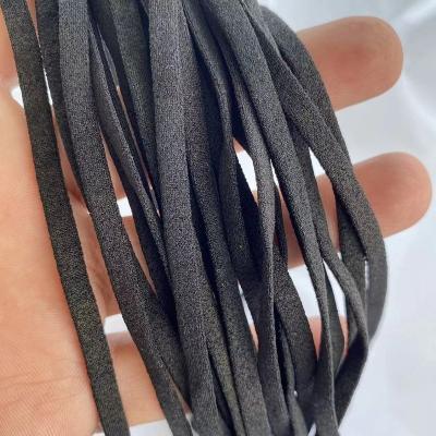 China Durable BLACK High Quality Earloop Mask Cord 3mm 4mm 5mm for sale