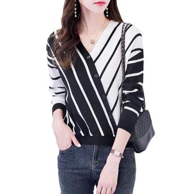 China Wholesale Women's Anti-Shrink Long Sleeves Loose Tops New 2020 Spring Knitwear T-Shirts V-Neck Sweaters for sale