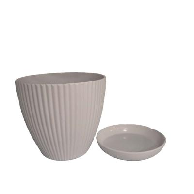 China Bulk Contemporary Cheap Plastic Flower Pot Wholesale Cheap Reusable Flower Pots Melamine Customized Plastic Flower Pot for sale