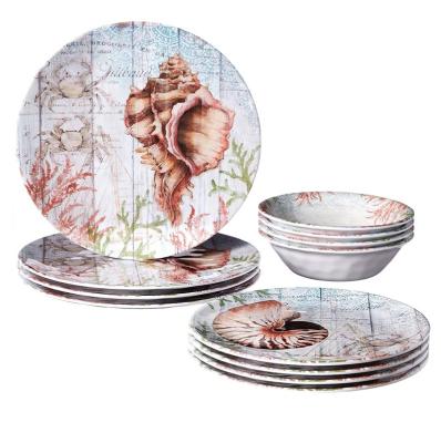 China 12 Pcs Viable Melamine Dinner Sets Luxury Special Customized Melamine Cookware Melamine Dinnerware Sets Melamine Dinnerware Sets for sale