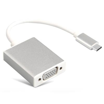 China 15CM USB3.1 USB TYPE-C Ao ALOJAMENTO DE ALUMÍNIO do CABO 1080P @60HZ do ADAPTADOR de VGA à venda