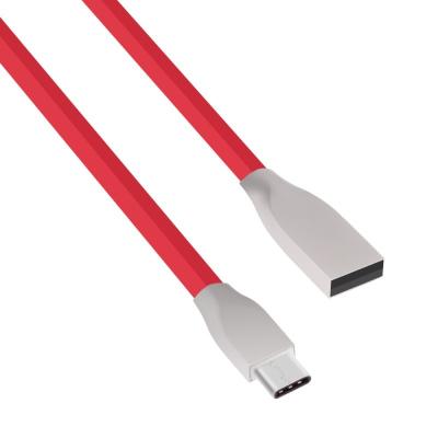 China Ultra Soft 1.2M USB 2.0 To USB Flat Type C Data Cable With Aluminum Housing for sale