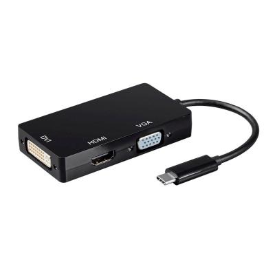 China 3 in 1 Multifunktions-Adapter Digital USB-C USB-Art-c zum Audio-Adapter HDMI DVI VGA zu verkaufen