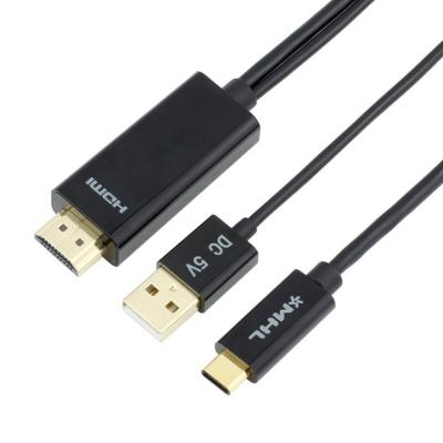 China Gold Plated USB-C Adapter MHL2.0 USB 3.1 Type-C MHL To HDMI 1080p Adapter Cable for sale