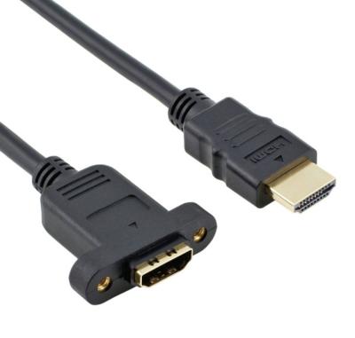 China Hochgeschwindigkeitsplatten-Berg-Kabel, Erweiterungs-Kabel HDMI 2,0 mit Schraube zu verkaufen