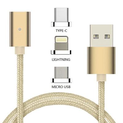 중국 3 1가지의 자석 USB 유형 C 케이블/자료 위탁 Sync에 대하여/번개 마이크로 USB 케이블 판매용