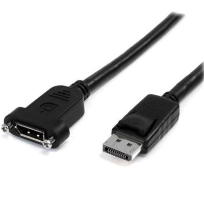 China DisplayPort Panel Mount Cables / DP Extension Cable with Latch Male to Female for sale