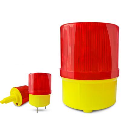 China PC High Brightness Solar Traffic Cone Barrier Warning Light With LED for sale