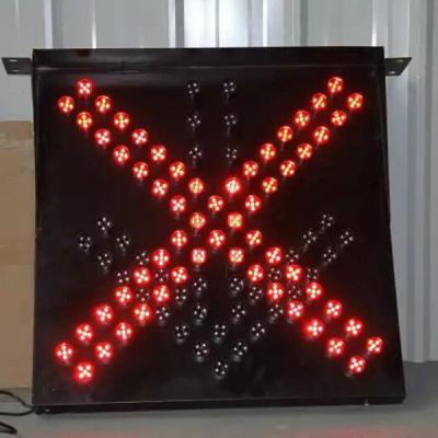 China Toll Station Traffic Crossing Green Arrow Red Cross LED Flashing Warning Traffic Light for sale