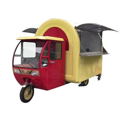 China All Solar Hot Dog Electric Tricycle Mobile Food Cart Tuk Tuk Foodtruck Tricycle Wedding for sale